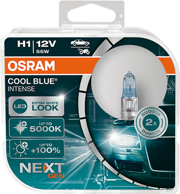 H1 OSRAM 12V 55W Cool Blue  NextGen 5000K +100%