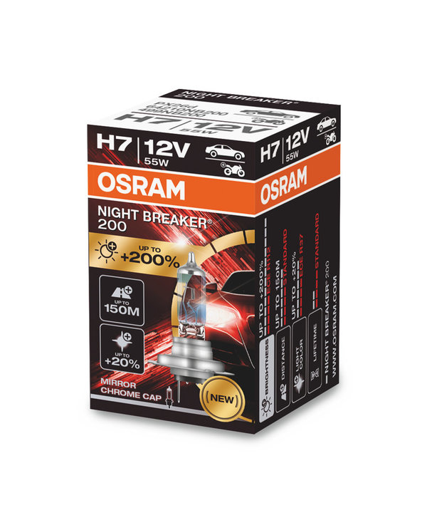 H7 OSRAM  Night Breaker + 200 % mehr Licht